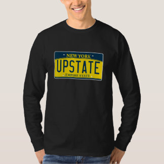 Bovenstaat Ny New York Thuisstad Kentekenplaat T-shirt