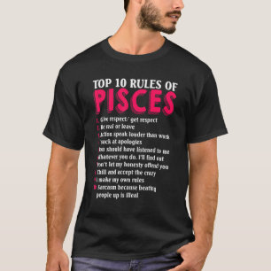 Bovenste 10 regels van het teken van de Zodiac van T-shirt