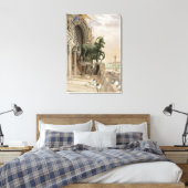 Bovenste deel van de gevel van de St. Mark-kerk, Canvas Afdruk (Insitu (Slaapkamer))