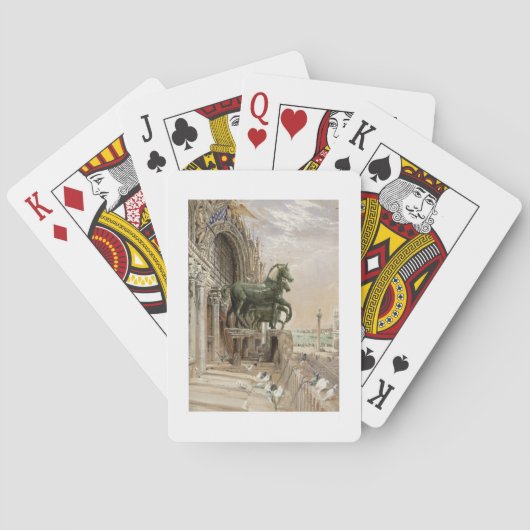 Bovenste deel van de gevel van de St. Mark-kerk, Pokerkaarten (Achterkant)