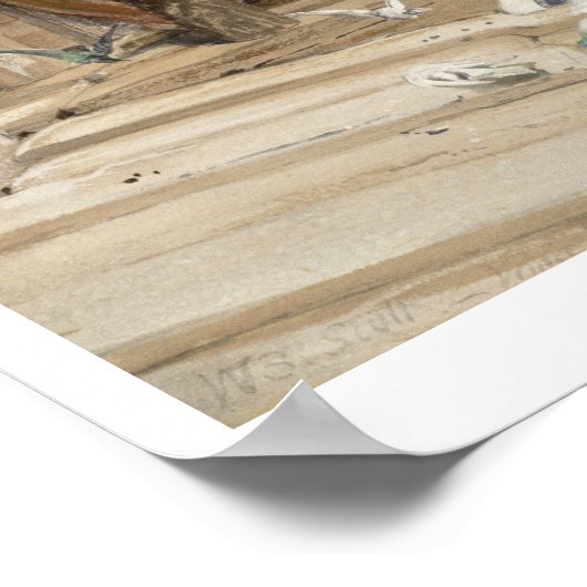 Bovenste deel van de gevel van de St. Mark-kerk, Poster (Hoek)