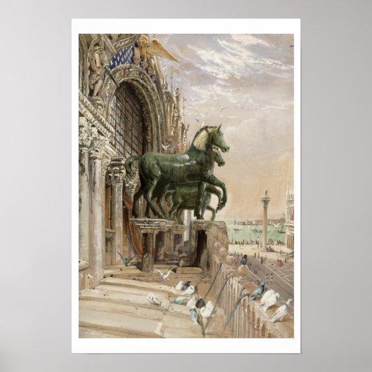 Bovenste deel van de gevel van de St. Mark-kerk, Poster (Voorkant)