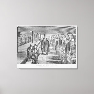 Bovenste dek van het 'Unite'-ziekenhuis, aangeslot Canvas Afdruk