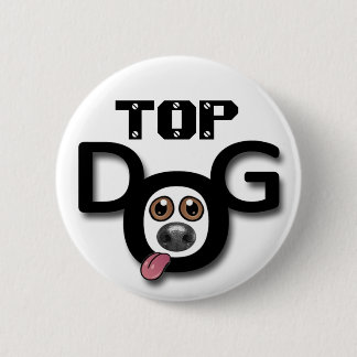Bovenste dog Button badge