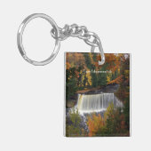Bovenste en onderste Tahquamenon Herfst acrylsleut Sleutelhanger (Voorkant Links)