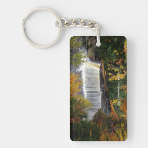 Bovenste en onderste Tahquamenon herfst acrylsleut Sleutelhanger