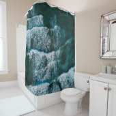 Bovenste foto van het uitzicht van het waterlichaa douchegordijn (In situ)