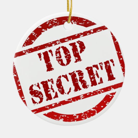 Bovenste geheim Afbeelding Keramisch Ornament (Voorkant)