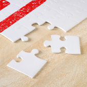 Bovenste geheime rode rubberen stempel legpuzzel (Zijkant)