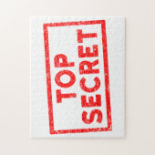 Bovenste geheime rode rubberen stempel legpuzzel (Verticaal)