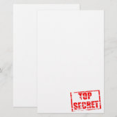 Bovenste geheime rubberstempel briefpapier (Voorkant / Achterkant)
