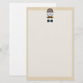 Bovenste hak, snor, bril en Stropdas Briefpapier (Voorkant / Achterkant)
