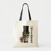 Bovenste hat Skull Halloween Trick or treat Tote Bag (Voorkant)