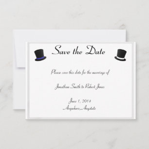 Bovenste hats Bow Stropdassen Blue Gay Weddenschap Save The Date