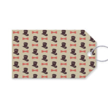 Bovenste hoed en stropdas label