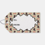 Bovenste hoed en stropdas label cadeaulabel (Achterkant Horizontaal)