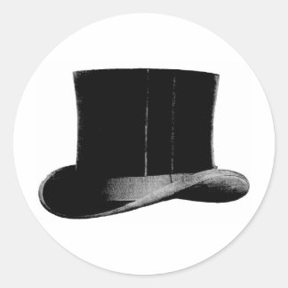 bovenste hoed ronde sticker