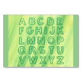 Bovenste Hoesje alfabet tutorial Kaart groen geel (Voorkant)