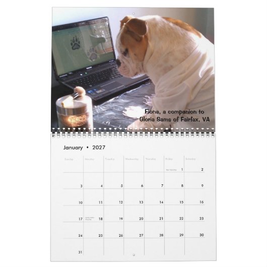 Bovenste hond: Canine Cop van het jaarrooster 2012 Kalender (Jan 2027)
