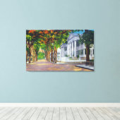 Bovenste hoofdstraat Uitzicht van koloniale beestj Canvas Afdruk (Insitu (Houten vloer))