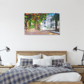 Bovenste hoofdstraat Uitzicht van koloniale beestj Canvas Afdruk (Insitu (Slaapkamer))