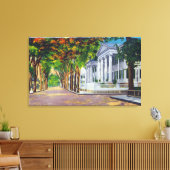 Bovenste hoofdstraat Uitzicht van koloniale beestj Canvas Afdruk (Insitu (Woonkamer))