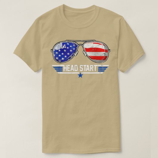 Bovenste kop Zonnebrillen naar school (2) T-shirt (Design voorkant)