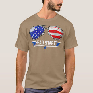 Bovenste kop Zonnebrillen naar school (2) T-shirt