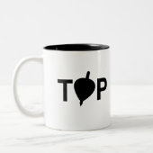 BOVENSTE LABEL TWEEKLEURIGE KOFFIEMOK (Links)