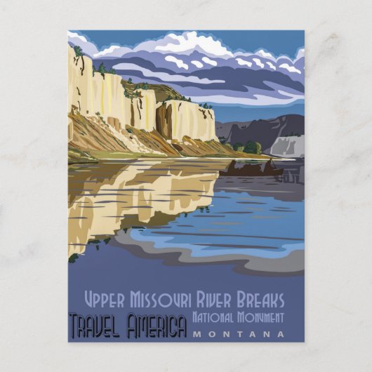 Bovenste Missouri Breaks Nat'l Monument Montana Briefkaart (Voorkant)