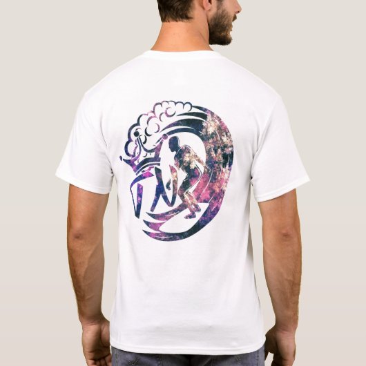 Bovenste notch da golf (melkweg) t-shirt (Achterkant)