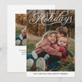 Bovenste onderschrift Prettige feestdagen bewerkba Feestdagenkaart (Voorkant / Achterkant)