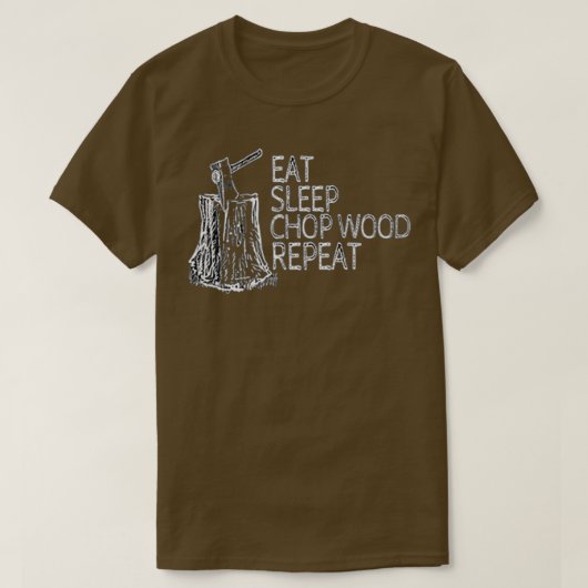 Bovenste ongelofelijke Woodcutting-ontwerp T-shirt (Design voorkant)