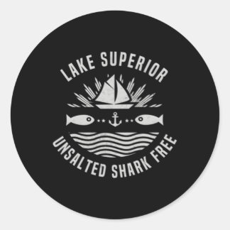 Bovenste ongezouten haaienvrije vis ronde sticker