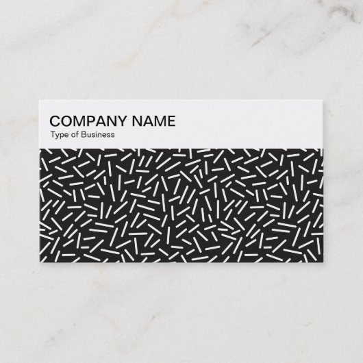 Bovenste paneel - Abstracte 300117 - Wit op zwart  Visitekaartje (Voorkant)