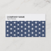 Bovenste paneel - Asanoha Pattern - Indigo 001744  Visitekaartje (Voorkant)