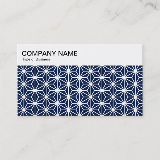 Bovenste paneel - Asanoha Pattern - Indigo 001744  Visitekaartje (Voorkant)