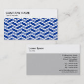 Bovenste paneel - Chevron Pattern - Navy Blue Busi Visitekaartje (Voorkant / Achterkant)