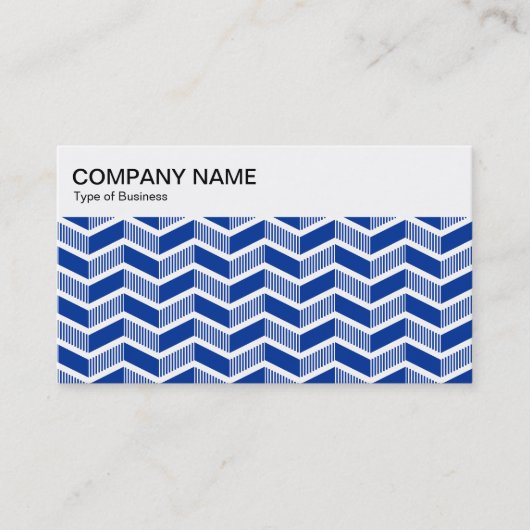 Bovenste paneel - Chevron Pattern - Navy Blue Busi Visitekaartje (Voorkant)