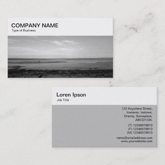 Bovenste paneel - Ernstig estuarium BW-Visitekaart Visitekaartje (Voorkant / Achterkant)