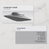 Bovenste paneel - Flying Saucer BW Visitekaartje (Voorkant / Achterkant)