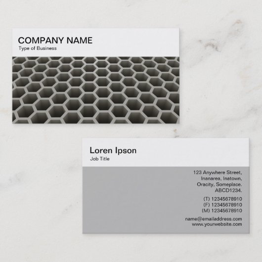 Bovenste paneel - Honeycomb Perspective Warm Busin Visitekaartje (Voorkant / Achterkant)