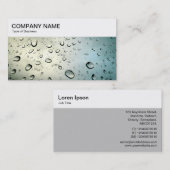 Bovenste paneel - Regen op een Visitekaartje van h (Voorkant / Achterkant)