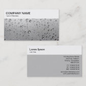 Bovenste paneel - Regen op een Visitekaartje van h (Voorkant / Achterkant)