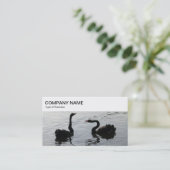 Bovenste paneel - Visitekaartje voor zwarte swans (Staand voorkant)