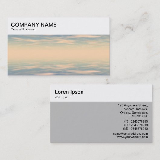 Bovenste paneel - Zee en Sky 03 Visitekaartje (Voorkant / Achterkant)