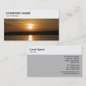 Bovenste paneel - Zonneplaat boven Cardiff Bay-Vis Visitekaartje (Voorkant / Achterkant)