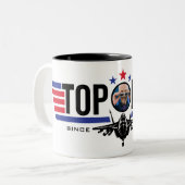 Bovenste pap | VADERDAG Tweekleurige Koffiemok (Voorkant links)