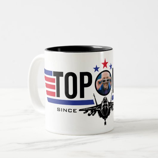 Bovenste pap | VADERDAG Tweekleurige Koffiemok (Voorkant links)