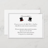 Bovenste petten en Stropdassen Gay Weddenschap Inv Informatiekaartje (Voorkant / Achterkant)